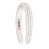 Pearls & Crystal Puff Hair Band - White