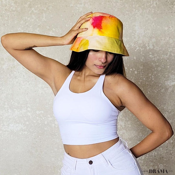 Tie-Dye Bucket Hat - Orange & Yellow