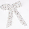 Embellished Pearl & Crystal Hair Bow Barrette Clip - White