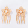 Set of 2 Bloom Pearl Hair Comb - Gold