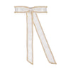 Satin Ribbon Pearl Hair Bow - Off-White