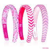 Barbie Satin Puff Hair Bands - Set of 3 - Pink & Lilac