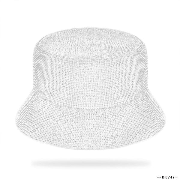 Crystal Bucket Hat - White