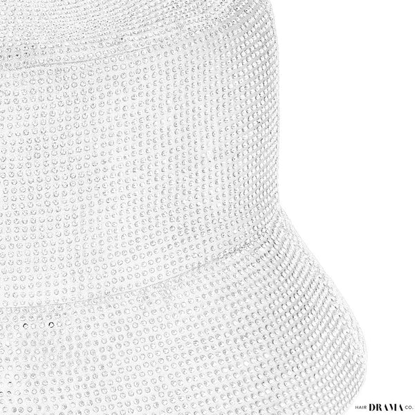 Crystal Bucket Hat - White