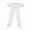 Embellished Pearl Hair Bow Barrette Clip - White