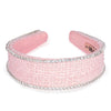 HDC x Emily in Paris Light Pink Tweed Crystal Flat Hair Band