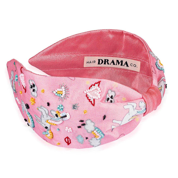 Unicorn Knotted Hair Band - Pink