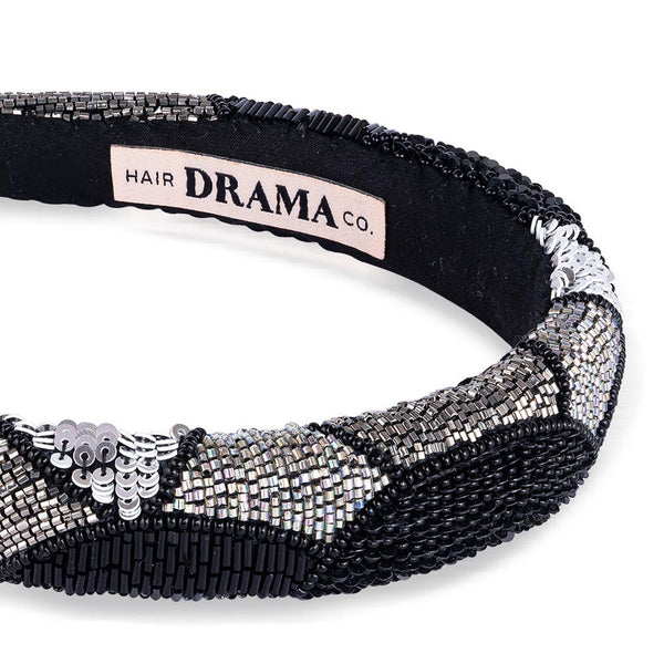 Embellished Puff Hair Band - Black