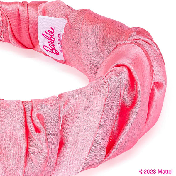Barbie Satin Ruffle Hair Band with Barbie Charm - Pink
