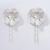 Set of 2 Iris Crystal U Pins - Silver