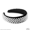 HDC X Emily In Paris Embellished Black Velvet Headband with Pearls & Crystals