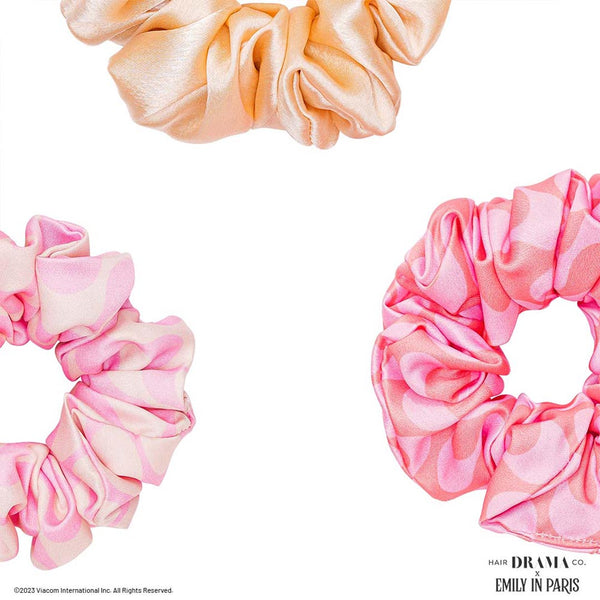 HDC x Emily in Paris L'amour Satin Scrunchies- Set of 3