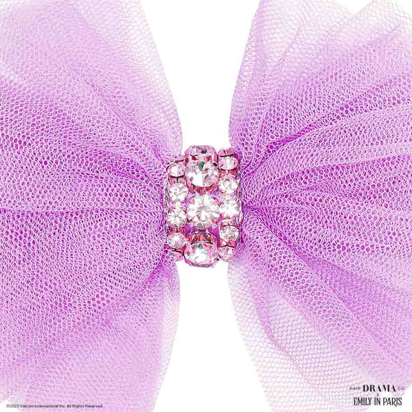 HDC x Emily in Paris Sparkling Purple Hair Bow Alligator Clip - Set of 2