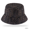 Black and Gold Tweed Bucket Hat