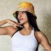 Tie-Dye Bucket Hat - Peach & Blue
