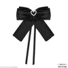 HDC x Emily in Paris Glamour Satin Hair Bow Alligator Clip - Black
