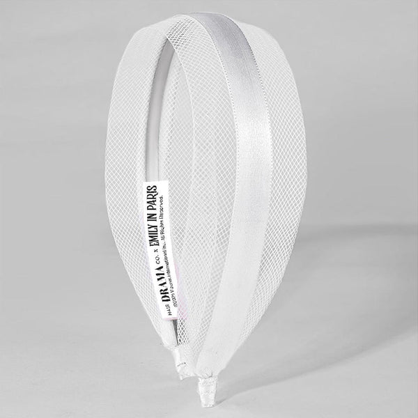 HDC x Emily in Paris Mesh Hair Band with Ribbon - White