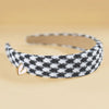 HDC x Emily in Paris Houndstooth Puff Hair Band with Heart Charm - Black & White
