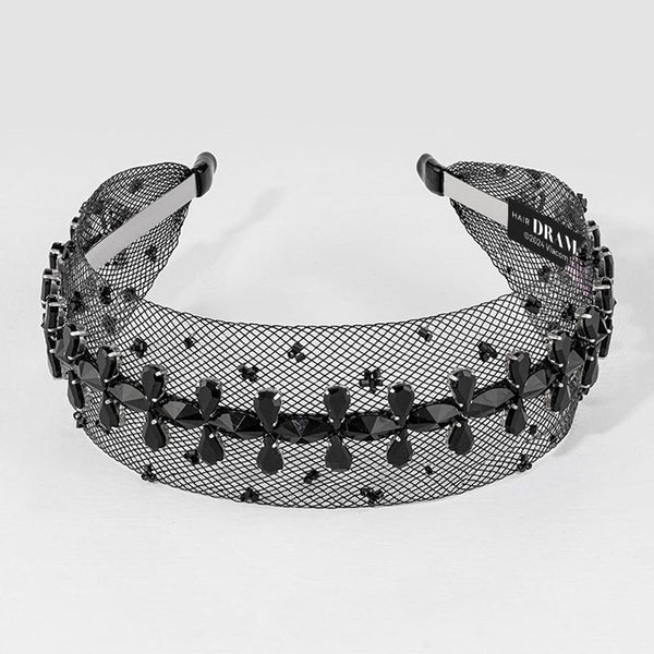 HDC x Emily in Paris Crystal Mesh Hair Band - Black