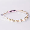 Off-White Pearl and Silver Crystals Hair Band
