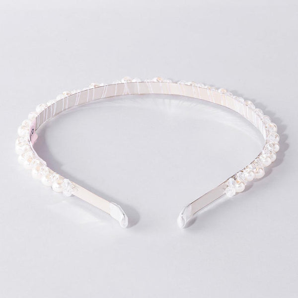 White Pearl and Crystals Hair Band