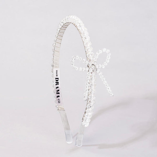 Crystal Hair Band with Bow Embellishment