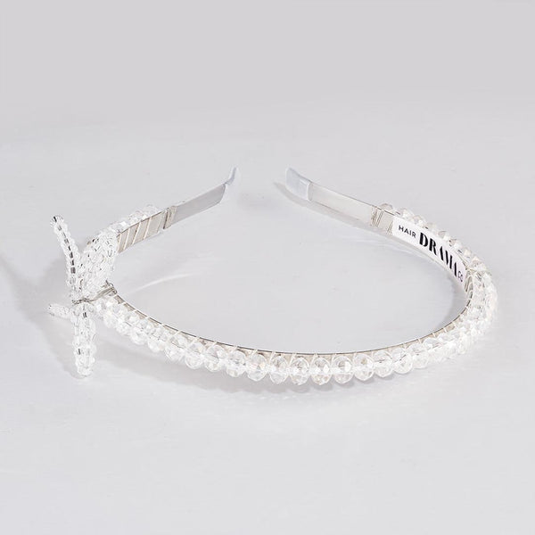 Crystal Hair Band with Bow Embellishment