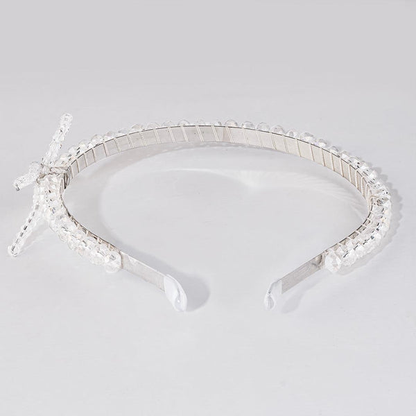 Crystal Hair Band with Bow Embellishment
