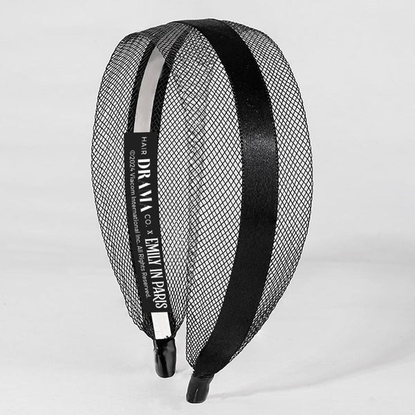 HDC x Emily in Paris Mesh Hair Band with Ribbon - Black