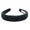 Tweed Puff Hair Band - Black
