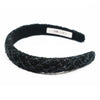 Tweed Puff Hair Band - Black