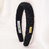 Tweed Puff Hair Band - Black