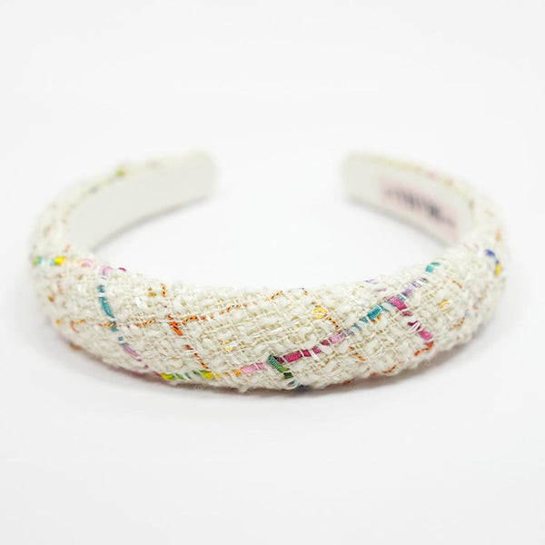 Tweed Puff Hair Band - Multi
