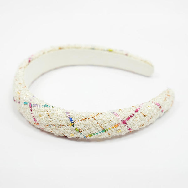 Tweed Puff Hair Band - Multi