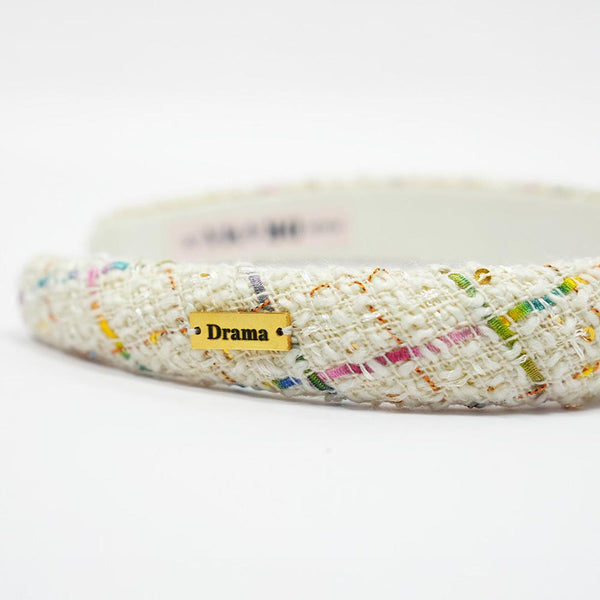 Tweed Puff Hair Band - Multi