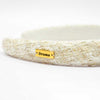 Tweed Puff Hair Band - White