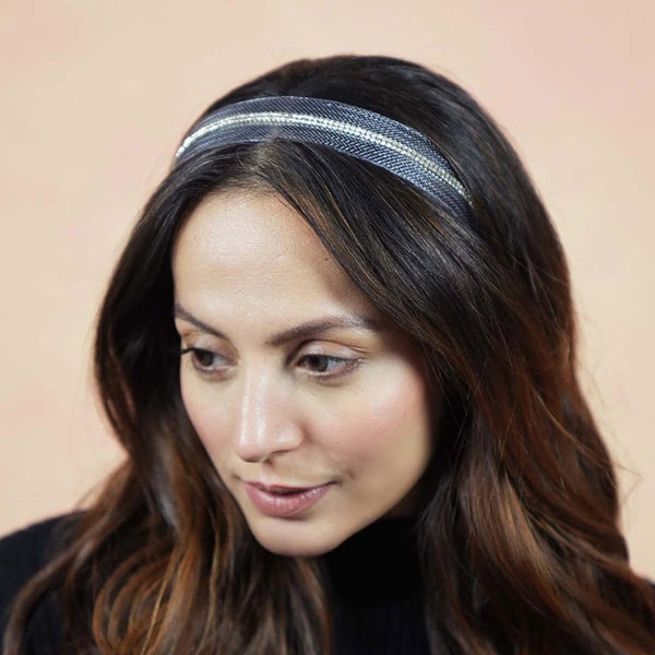 HDC x Emily in Paris Crystal Mesh Hair Band - Grey