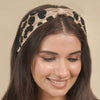 Lea Noir Embellished Knotted Hair Band