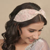 Peony Embellished Knotted Hair Band - Pink