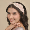 Peony Embellished Knotted Hair Band - Pink