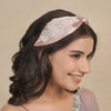 Kaia Embellished Knotted Hair Band - Pink