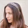 Zebra Puff Hair Band - Brown