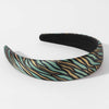 Zebra Puff Hair Band - Green