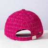 "Babe" Charm Tweed Baseball Cap - Hot Pink