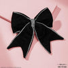 HDC x Emily in Paris Dazzling Noir Velvet Hair Bow Barrette Clip - Black