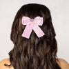 HDC x Emily In Paris Glamour Satin Hair Bow Alligator Clip - Pink