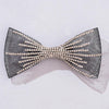 HDC x Emily in Paris Crystal Mesh Hair Bow Alligator Clip - Black