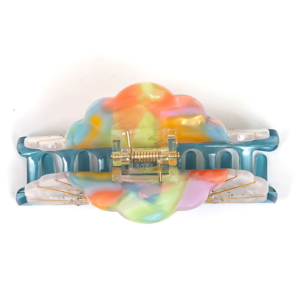 Shell Hair Claw Clip with Pearls & Crystals - Multe