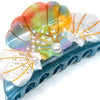 Shell Hair Claw Clip with Pearls & Crystals - Multe