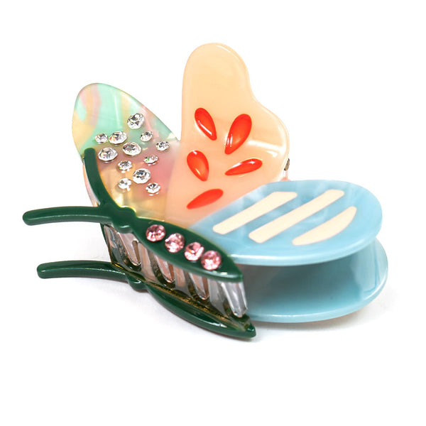 Butterfly Hair Claw Clip with Crystals - Multi